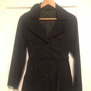 Like New Bennetton Black Trench style coat.